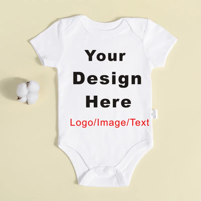 DIY YOUR Deisng Body personalizado para recién nacido mono de manga larga y manga corta pelele de bebé de texto personalizado Simple