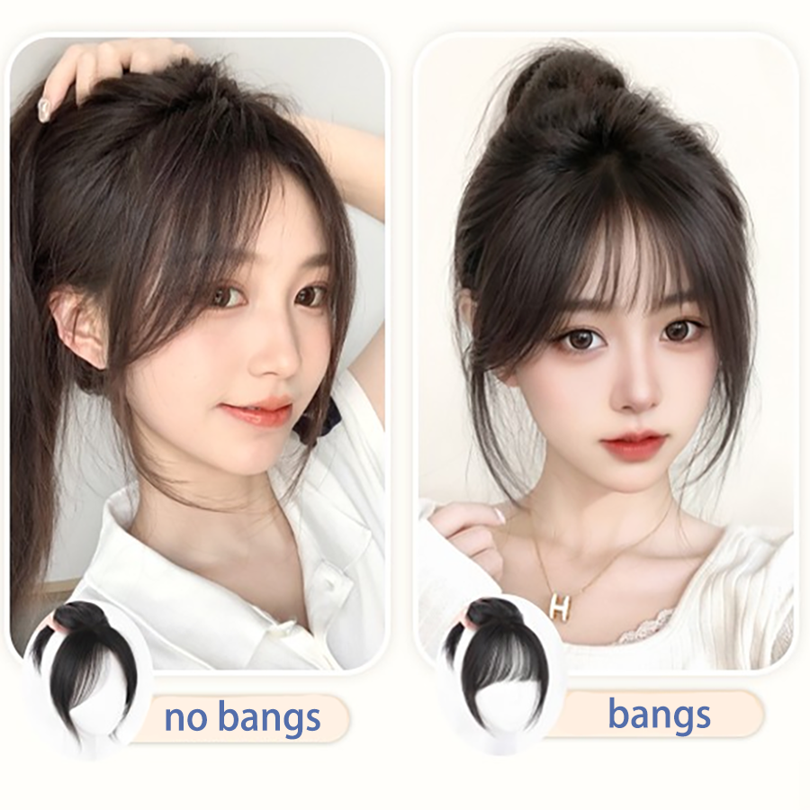 10 インチ ナチュラル ヘア トッパー 前髪付き レミー人毛トッパー 女性用 クリップインヘア 前髪ヘアトッパー スイスレースベース付き L