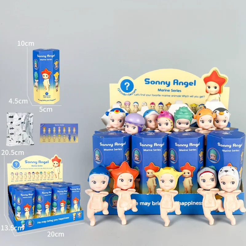 Sonny Angel Blind Boxes Hipper Marine Series Collection Anime Figure Ornament Dolls Fan Kid Birthday Gift Motherland Edition Toy