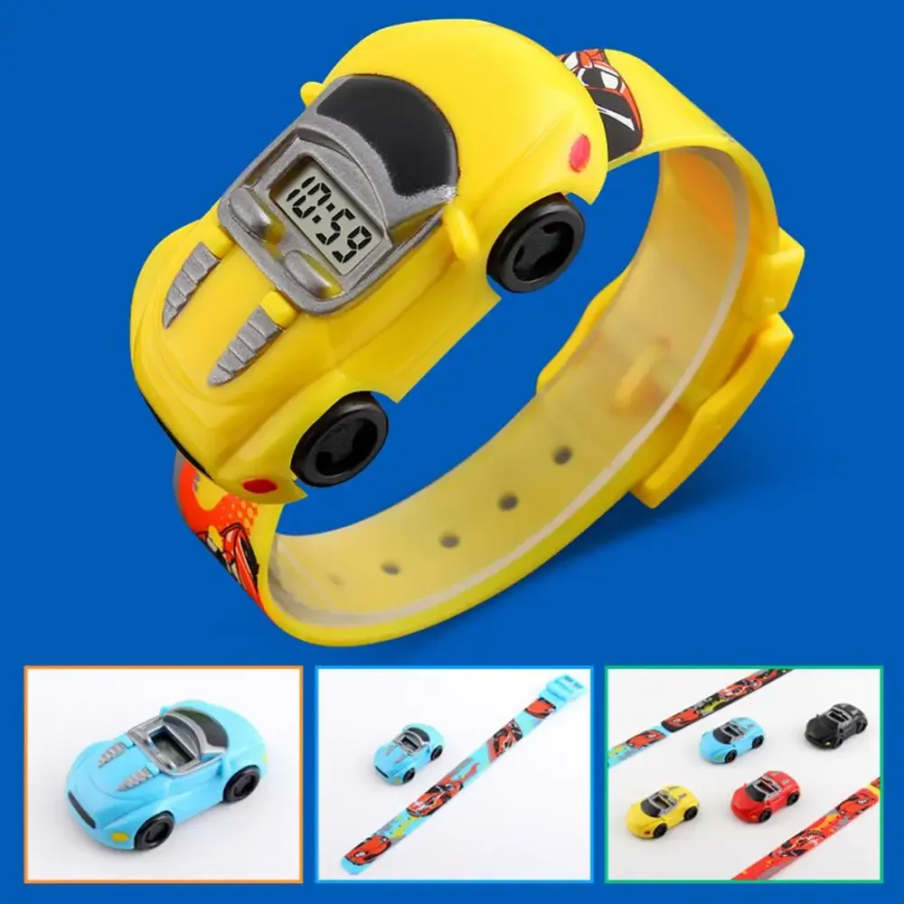 2022 Đồng Hồ Trẻ Em Quà Giáng Tặng Hoạt Hình Trẻ Em Dây Đồ Chơi Cho Bé Trai Cho Bé Thời Trang Đồng Hồ Điện Tử Sáng Tạo Hình Dáng Xe Ô Tô Đồ Chơi