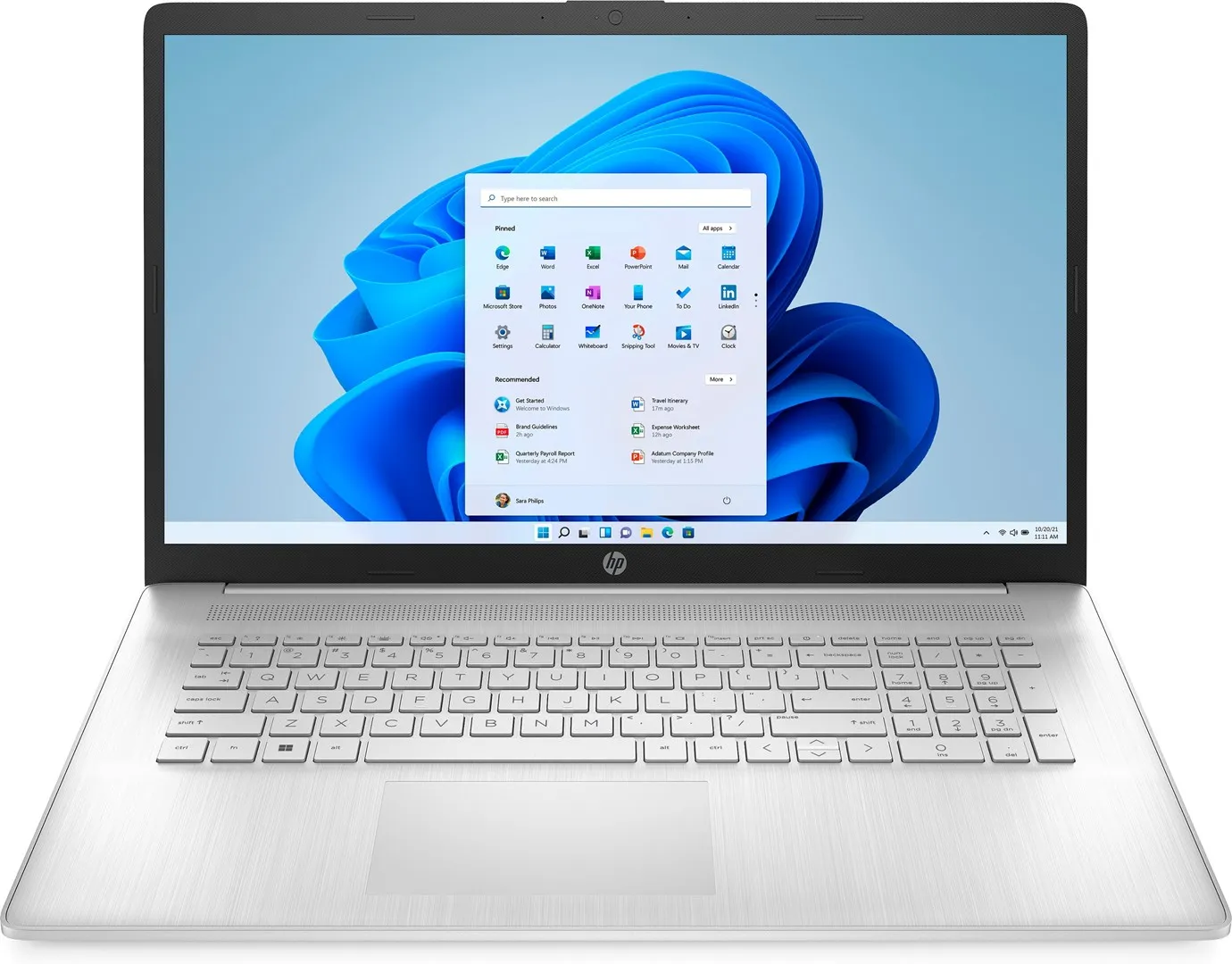 Laptop HP 17-CN2068CL i5-1235U 17.3" FHD AG 8GB SSD512 BT BLKB FPR Win11 Natural Silver (REPACK) 2Y