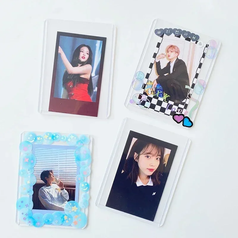 1/50 шт., 35PT, прозрачные верхние загрузки, Kpop idol, рукав для фотокарт, защита от царапин, 3X4 дюйма, ПВХ, DIY, игровая коллекционная карточка, HD пластиковый держатель для сбора