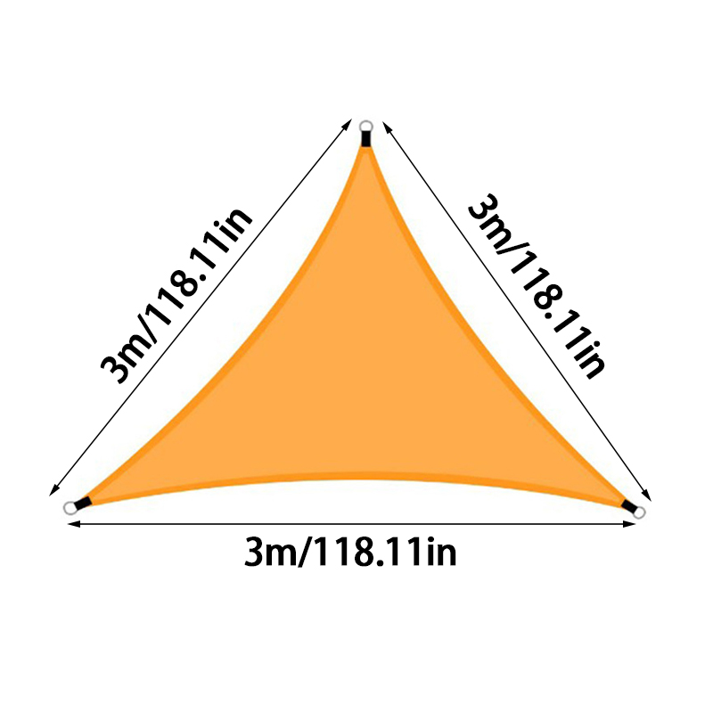 3x3x3M Folding Waterproof Triangle Sun Shade Sail Canopy  For Outdoor Activities Backyard Awning Camping Tents Shade Cloth