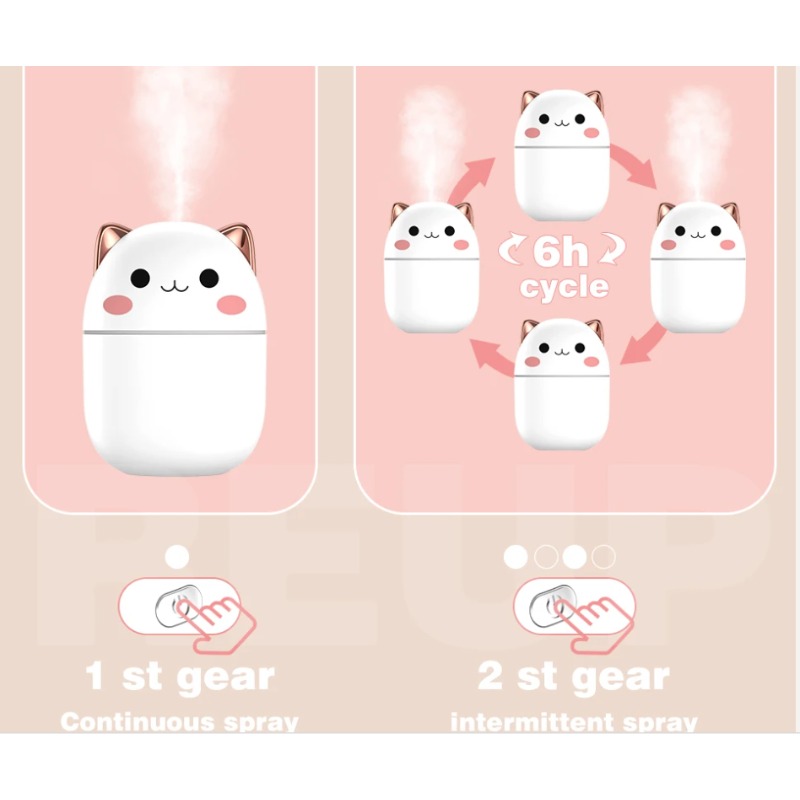 Kitten humidifier cute air humidifier aromatherapy humidifier diffuser essential oil diffuser home air purifier