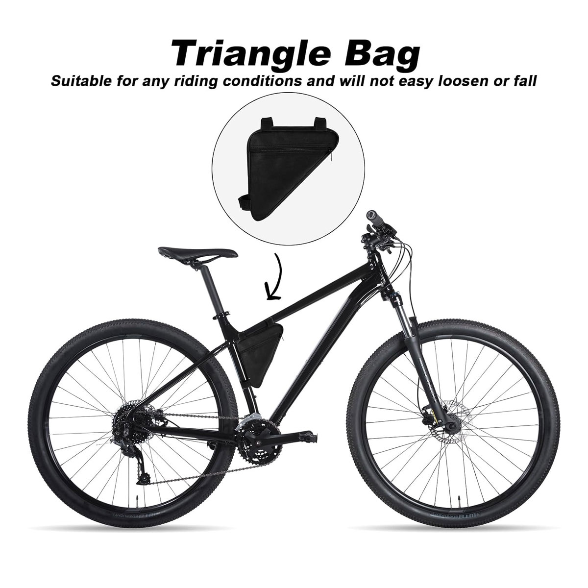 1pc Triangle Bicycle Front Beam Tool Pack Mountain Bike Saddle Bag Top Tube Horizontal Bar Bag Bicycle Accessories