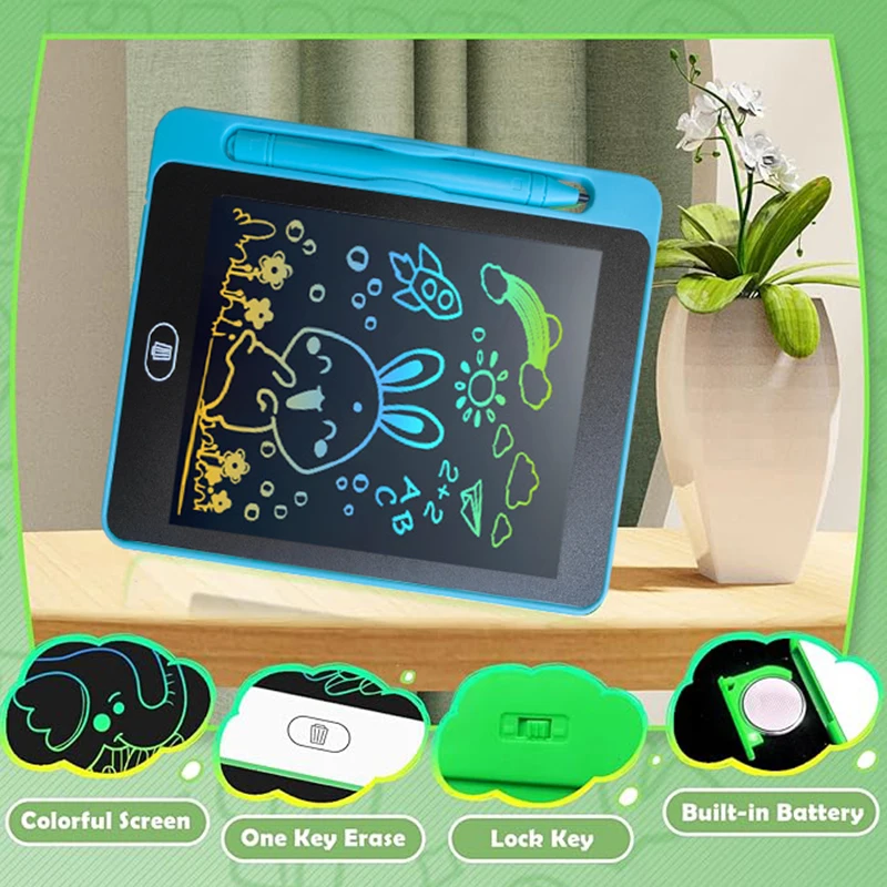 Tableta de escritura LCD de 6,5/8,5 pulgadas, tablero de dibujo, juguetes para niños para cumpleaños, Acción de Gracias, Halloween, Pascua, regalos de navidad