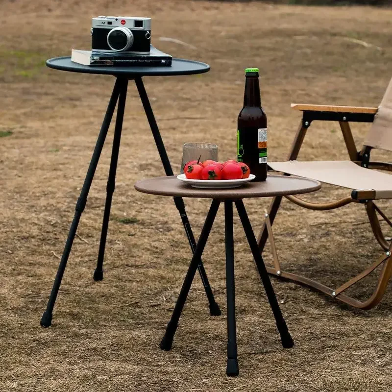 Aluminum Alloy Mini Camping Table stand Protable Folding Round table Outdoor Lightweight Table pliante Height Adjustable tables