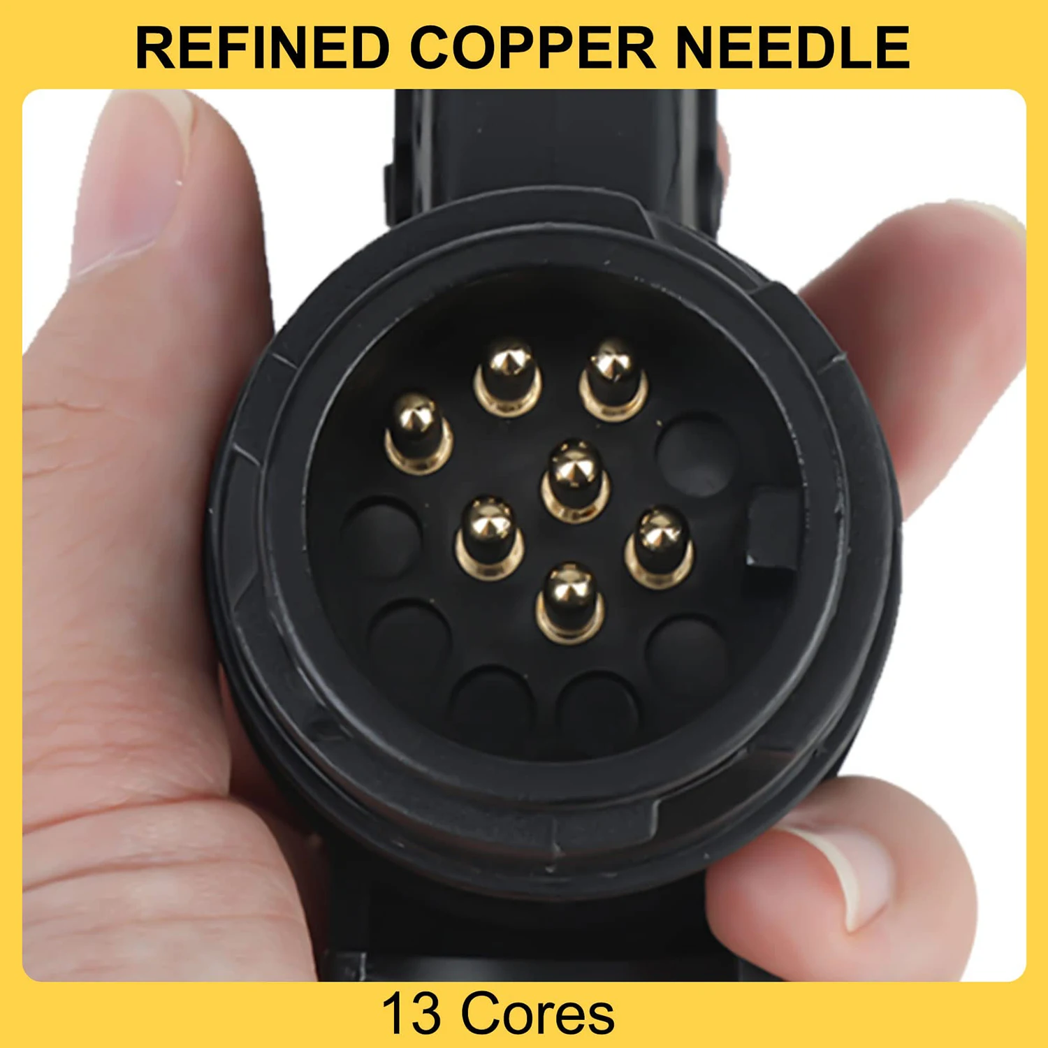 13 Pin to 7 Pin Trailer Adaptor Caravan Truck Towbar Car Towing Plug Adapter 12V Waterproof Electric Socket Converter Connector