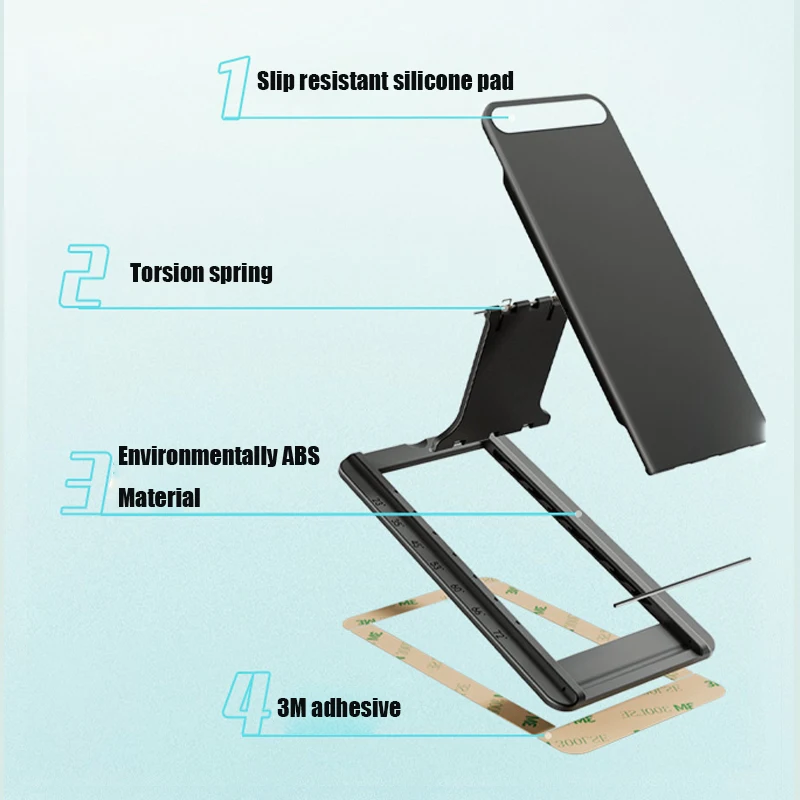 Universal Tablet Stand Foldable Storage Portable Sticky Creative Tablet Bracket for Ipad Desktop E-Reader Bracket Tablet Holder