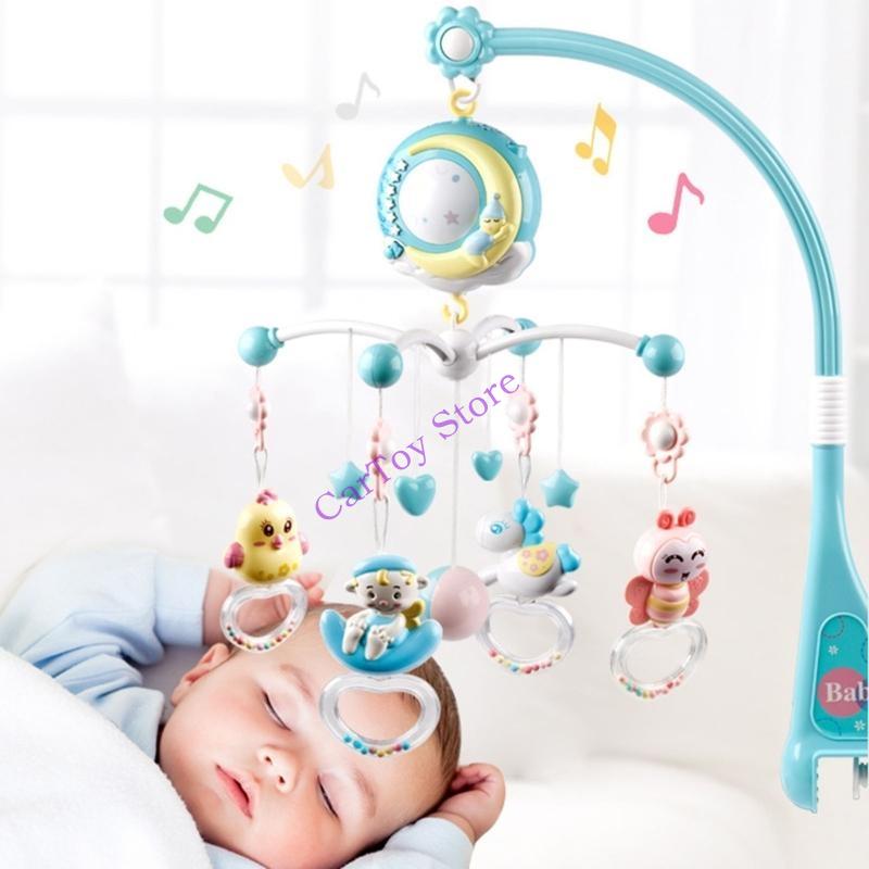 634F Baby Baby Crib Mobile Holding Catchles e Caixa Música Controle Remoto com Luz