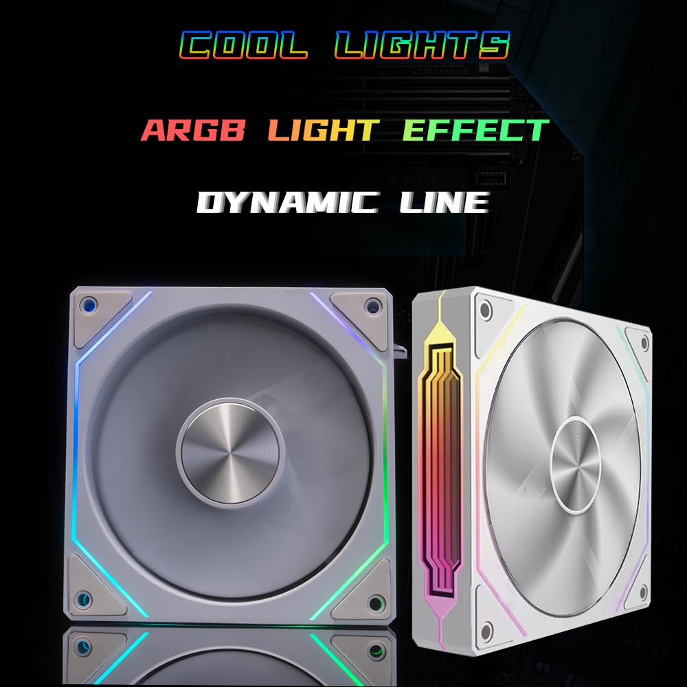 Prism 4RS ARGB ventilateur de boîtier CPU 120mm conception de miroir infini 5V 3PIN synchronisation d'éclairage de carte mère 4PIN 800-1800 tr/min ventilateur de refroidissement de boîtier