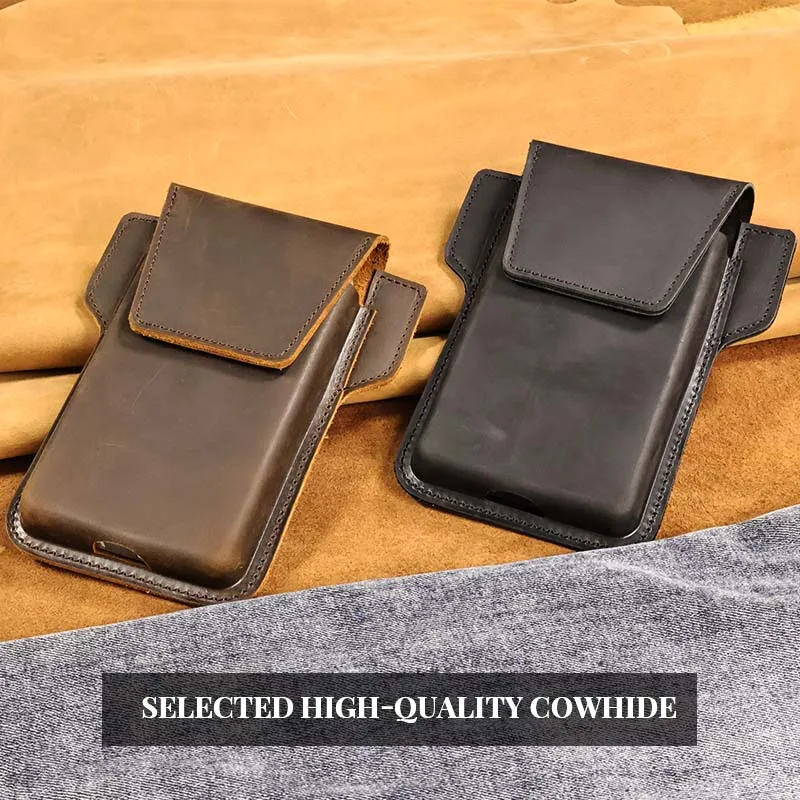 1pcmen's personal isierte Handy tasche, Null Brieftasche, universeller horizontaler Outdoor-Stil mit Leder brieftasche, zwei Möglichkeiten zum Tragen