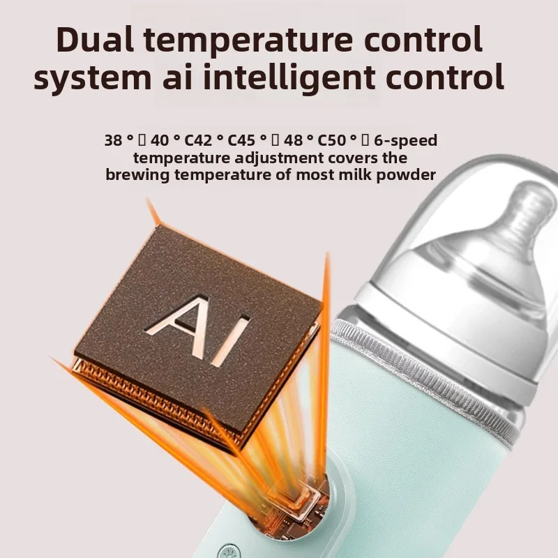 Podgrzewacz do mleka dla niemowląt USB, przenośny podgrzewacz do butelek z inteligentną kontrolą temperatury, etui na butelkę, akcesoria podróżne na zewnątrz.