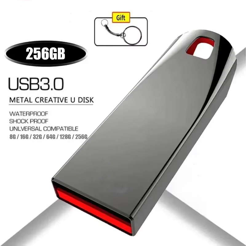 U disk 3.0 Pen Driver Metal High Speed ​​Flash Drive 256GB128GB 64G USB Memory Stick Pen Driver 128GB for PC/Laptop/PS4 Contr