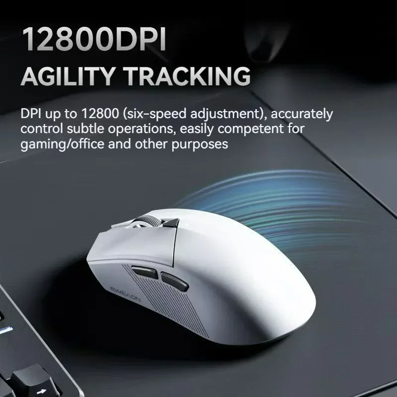 EWEADN GS01 Mouse 2.4G Wireless Lightweight 1Khz 12800DPI Six-level Adjustment 500mAh Battery office Mouse for Computer Laptop