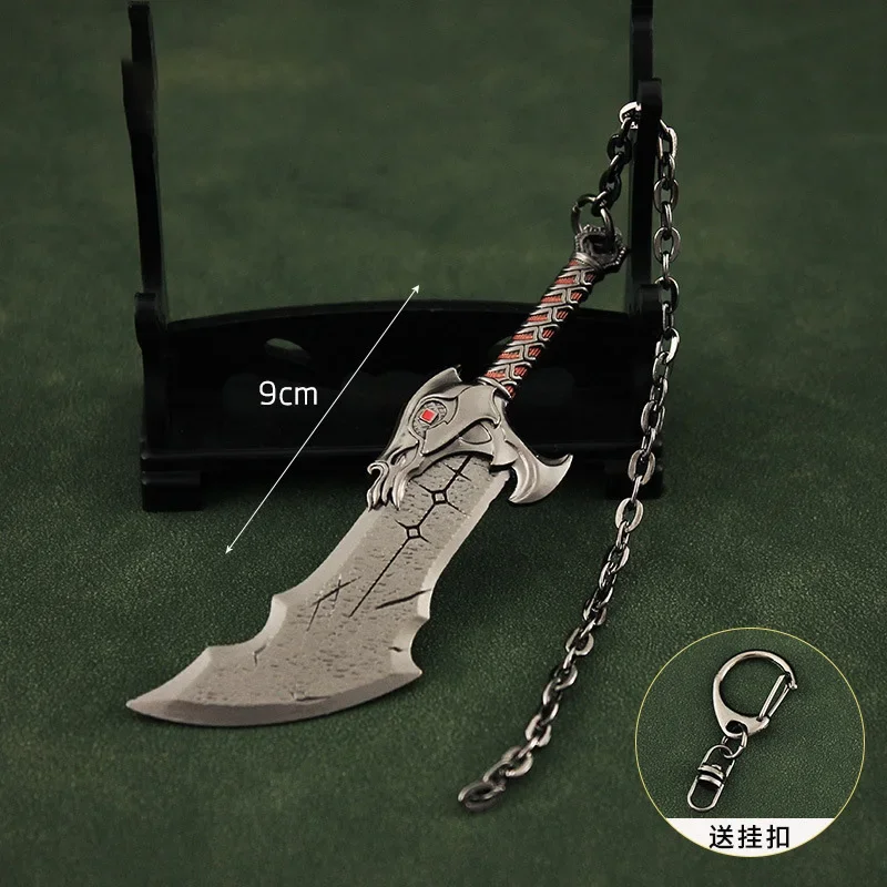 God of War Weapon 9cm Blades of Chaos Runic Kratos Sword Game Periphery Metal Alloy Ornament Collection Desktop Display Gift Toy