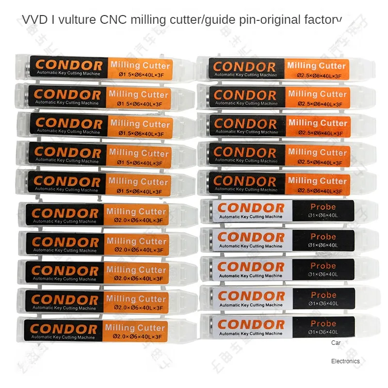 VVDI tamaño 007 CNC fresa de acero de tungsteno revestimiento delfines panda máquina clave de coche cuchillo aguja