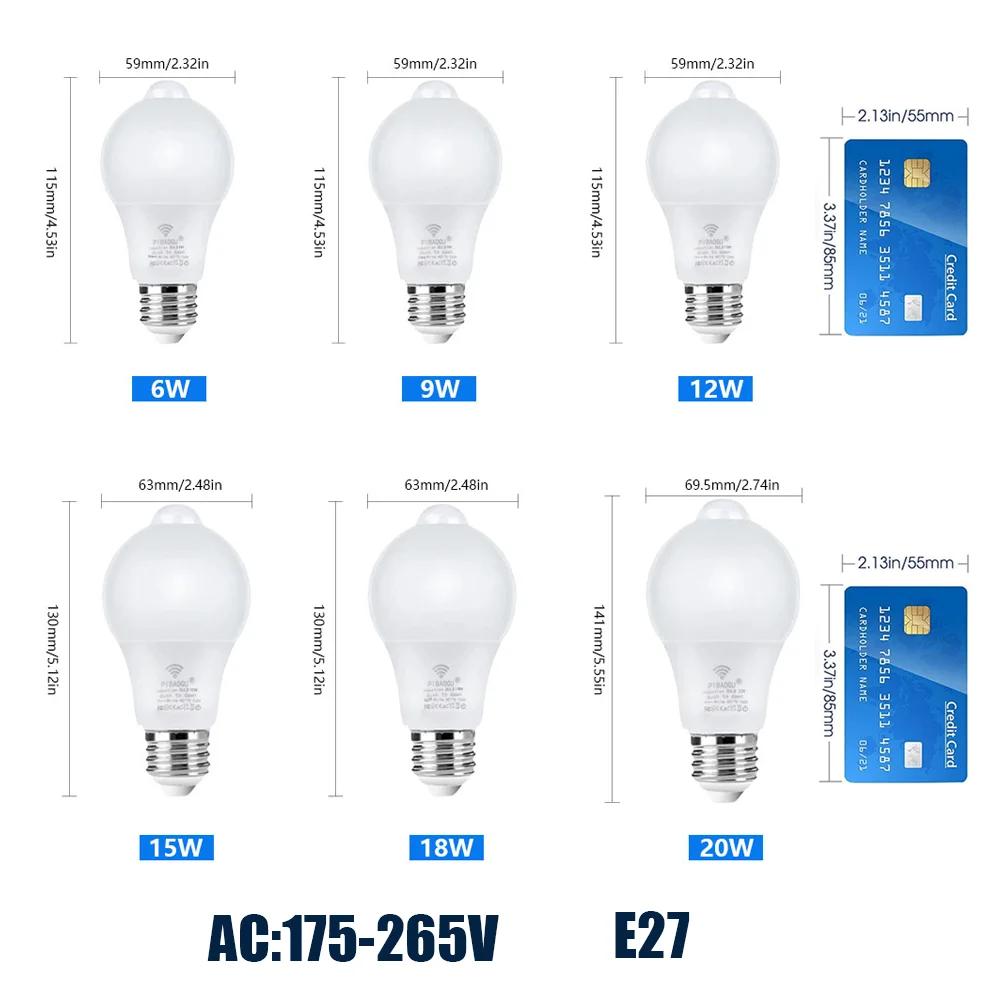 4pcs LED Motion Sensor หลอดไฟ 15W 18W กลางแจ้งหลอดไฟเหนี่ยวนําโคมไฟสําหรับห้องนั่งเล่นห้องนอน Corridor โรงรถ