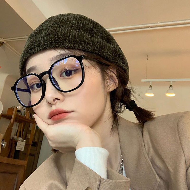 Lunettes Anti-lumière bleue à grande monture carrée, mode rétro pour hommes et femmes, Protection des yeux pour jeux sur ordinateur, lunettes classiques en verre uni