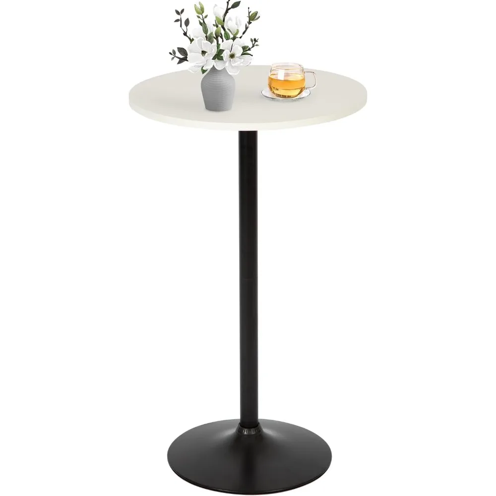 Bar Table 40 Inch Round Table Height Top Pub  Cocktail Table for Home, Kitchen and Dining Room