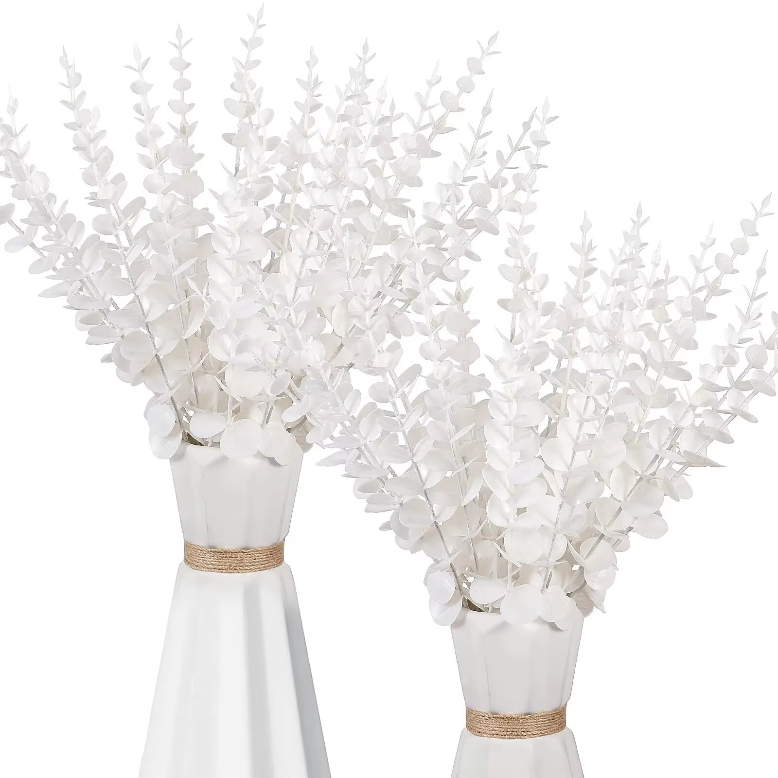 Tiges d'eucalyptus artificielles, 10 pièces, feuilles d'eucalyptus pour la maison, Bouquet de fleurs, pièce maîtresse, décoration de mariage, décor de noël