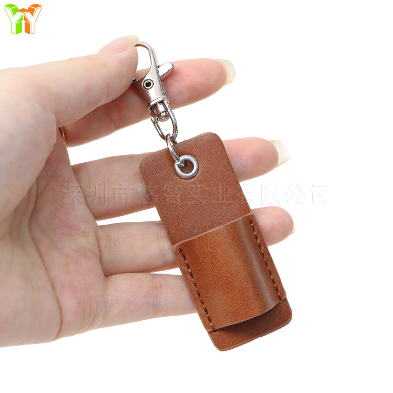Neck Nurse Pen Clip Portable Keychain Compact Leather Pen Holder Office Pen Storage Clip