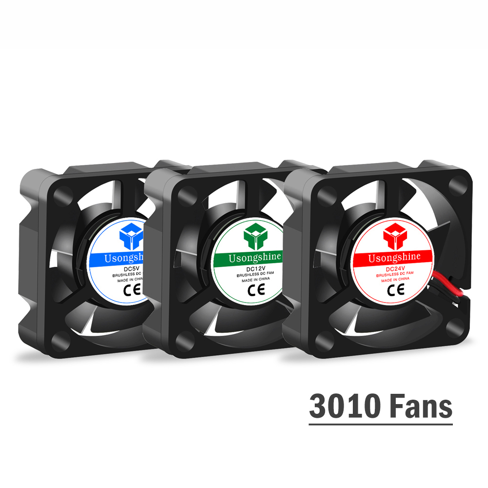 5015/4010/4020 12V e 24V Ventilador turbo sem escova Peças de impressora 3D 2 pinos para extrusora DC Cooler Blower Parte ventiladores de plástico preto