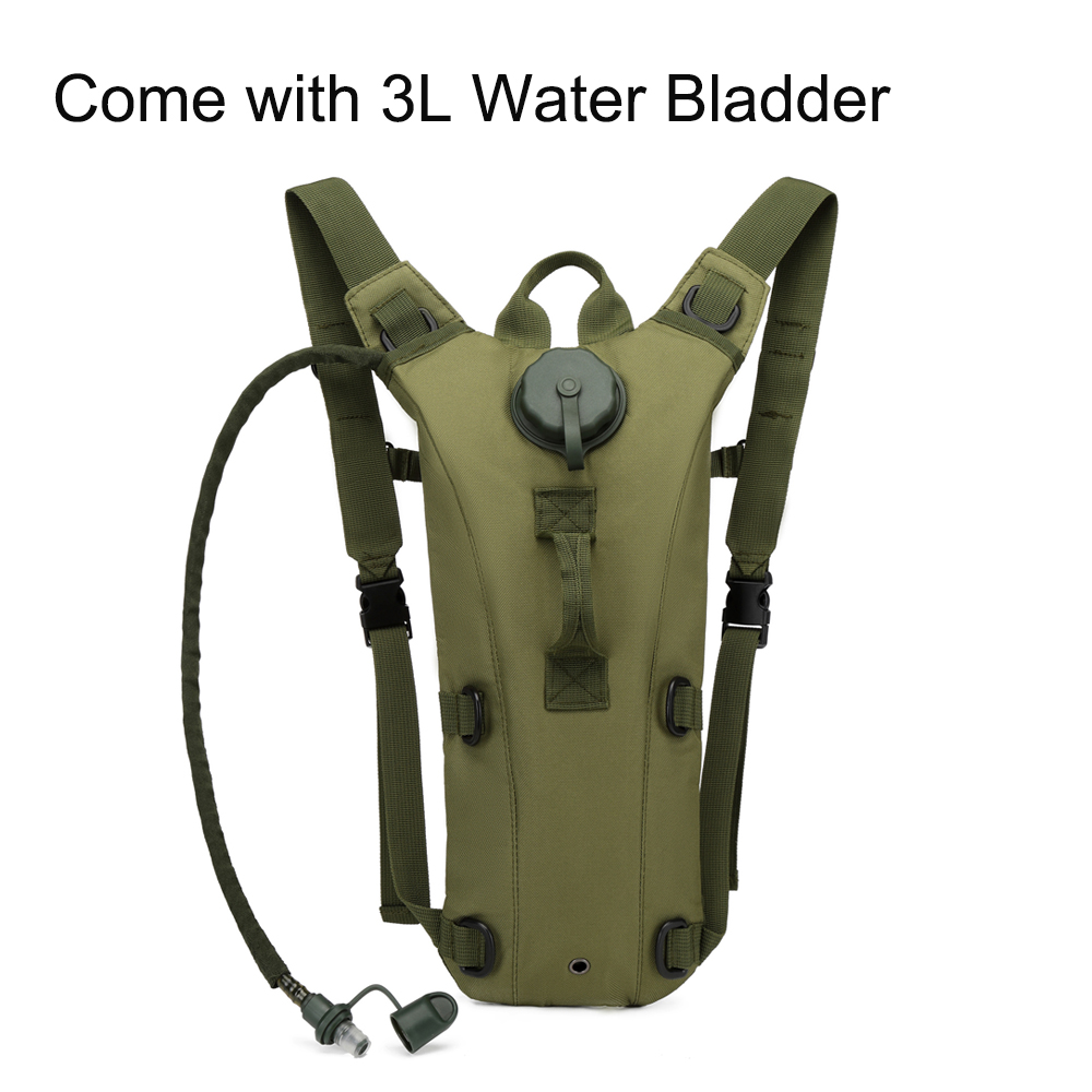 Outdoor Hydration Pack 3L Plecak na pęcherz wodny Wodoodporna torba na wodę do biegania Piesze wycieczki Kolarstwo Polowanie Kemping