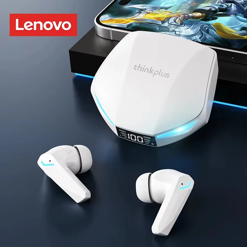 Lenovo-Écouteurs Bluetooth 5.4 d'origine, réduction du bruit, écouteurs LED, faible latence, casque de jeu, mise à niveau sans fil, Count53