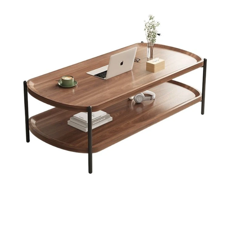 Mesa de centro retangular sala de estar escritório em casa mesa de chá de madeira maciça mesa quadrada