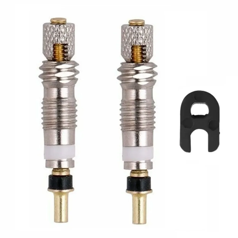 6/12 pçs bicicleta removível presta válvula núcleo cnc fv substituição de bronze sem câmara núcleo removedor ferramenta para estrada mtb bicicleta