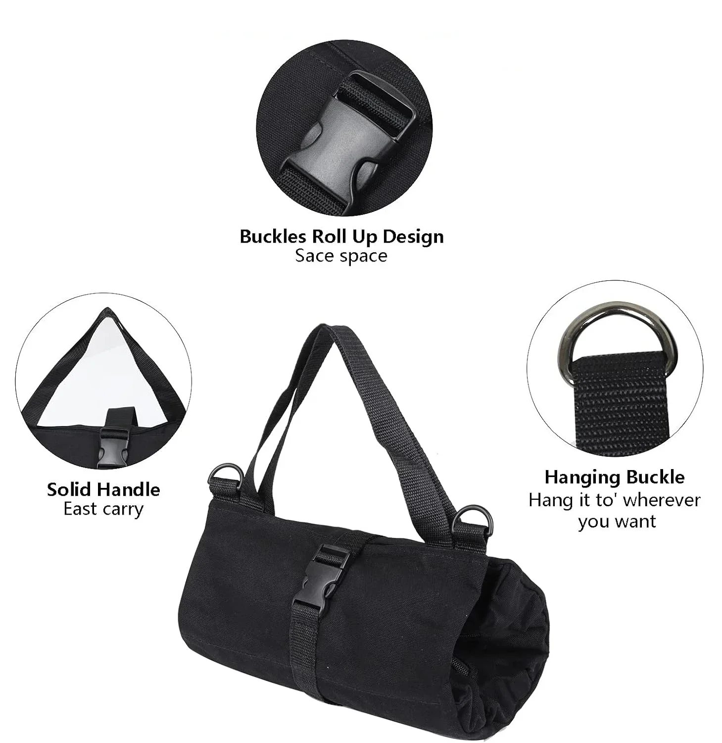 Water-Resistant Tool Bucket Bag with Handles, Foldable Multi-Pocket Storage for Car Repair/Camping/Hardware Tools Organization