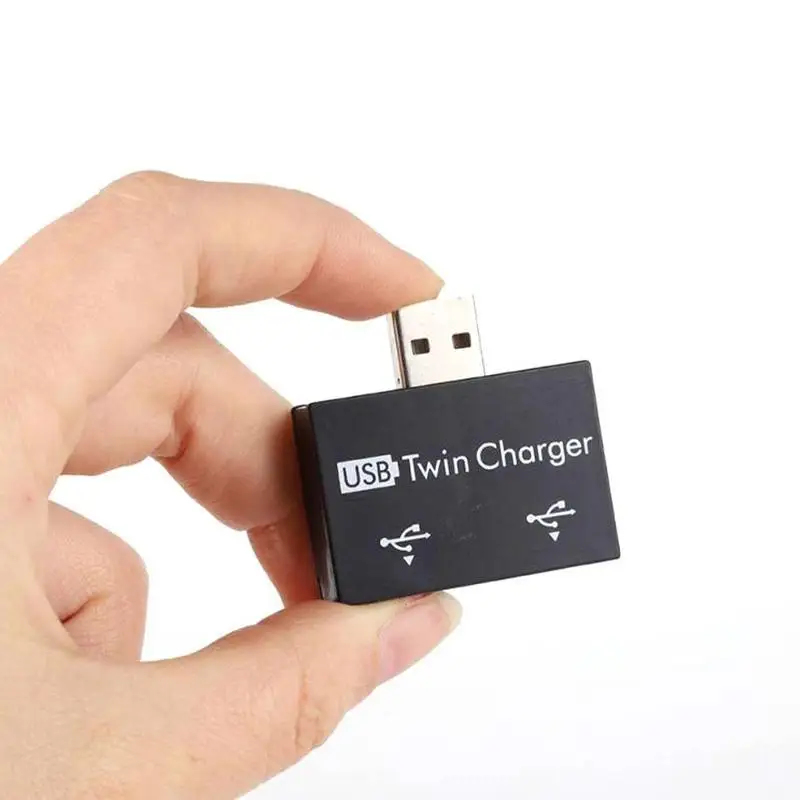 Divisor de interfaz de datos de carga USB 1/2, puerto Dual, extensor de corriente USB, adaptador de concentrador de cabeza OTG