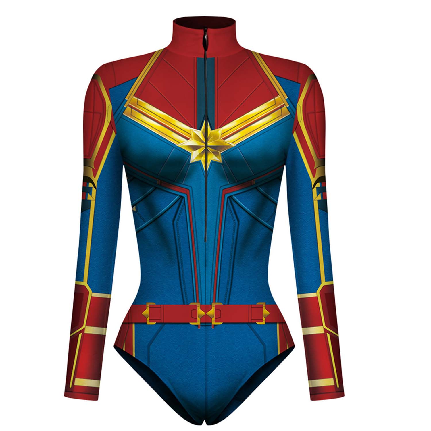 Spiderman Captain Superhelden-Badeanzug für Damen und Herren, 3D-Druck, langärmelig, Badeanzug, Cosplay, Overall, Halloween, Karneval, Outfit