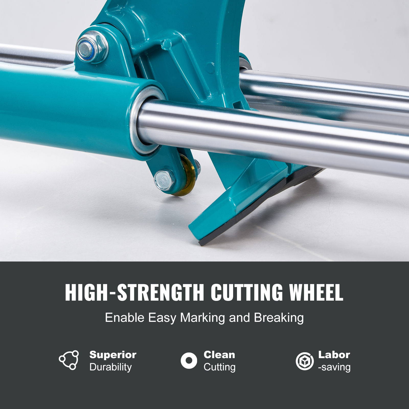 VEVOR Manual Tile Cutter 48 in Porcelain Ceramic Tile Cutter with Tungsten Carbide Cutting Wheel Infrared Positioning Anti-Skid