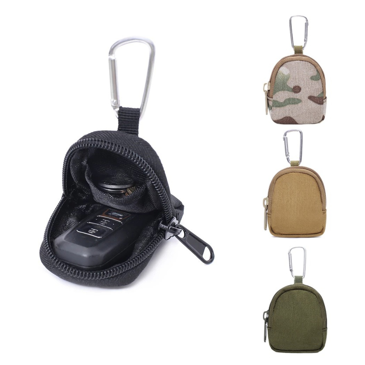 Tactical EDC Pouch Key Wallet Holder Men Coin Purses Pouch Bag Keychain Zipper Pocket Outdoor Key Bag