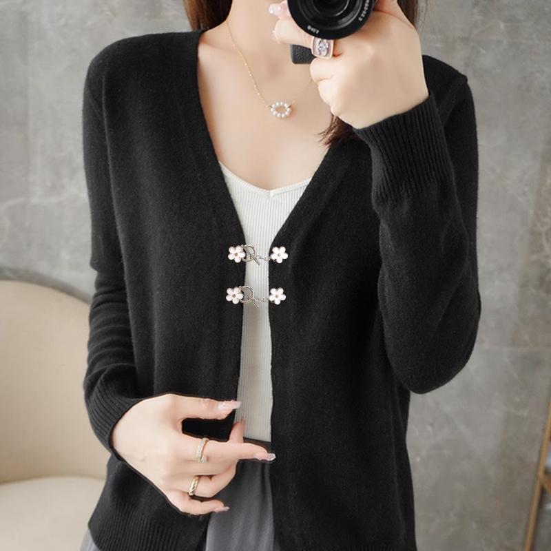 5 juegos de ropa con botones OT de Metal sin costura, botón para madre, abrigo, suéter, cárdigan, botón de broche decorativo para mujer