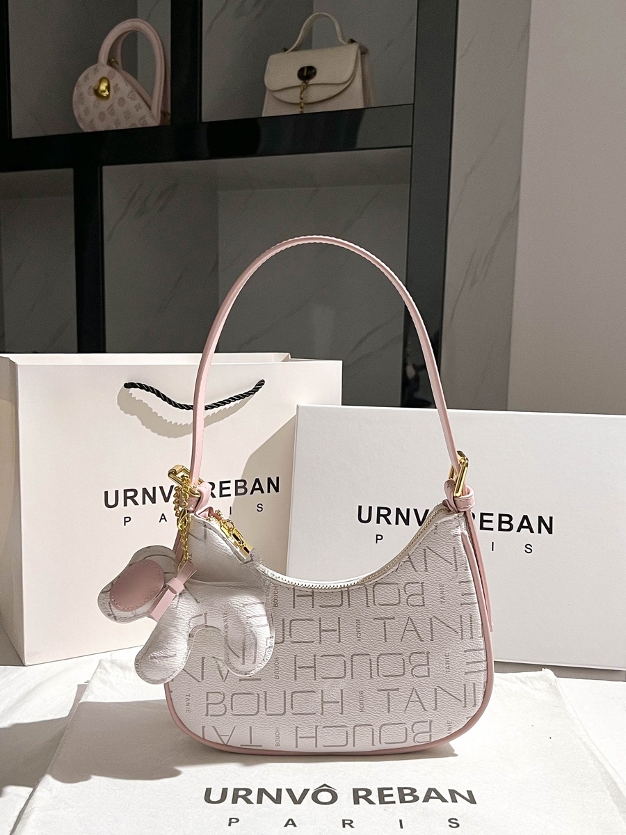 URBAN REBAN サドルバッグ クロスボディ サマーヒット スモールレザーグッズ ジッパー開閉 カジュアルスタイル ユニセックス 脇の下 月の歯柄