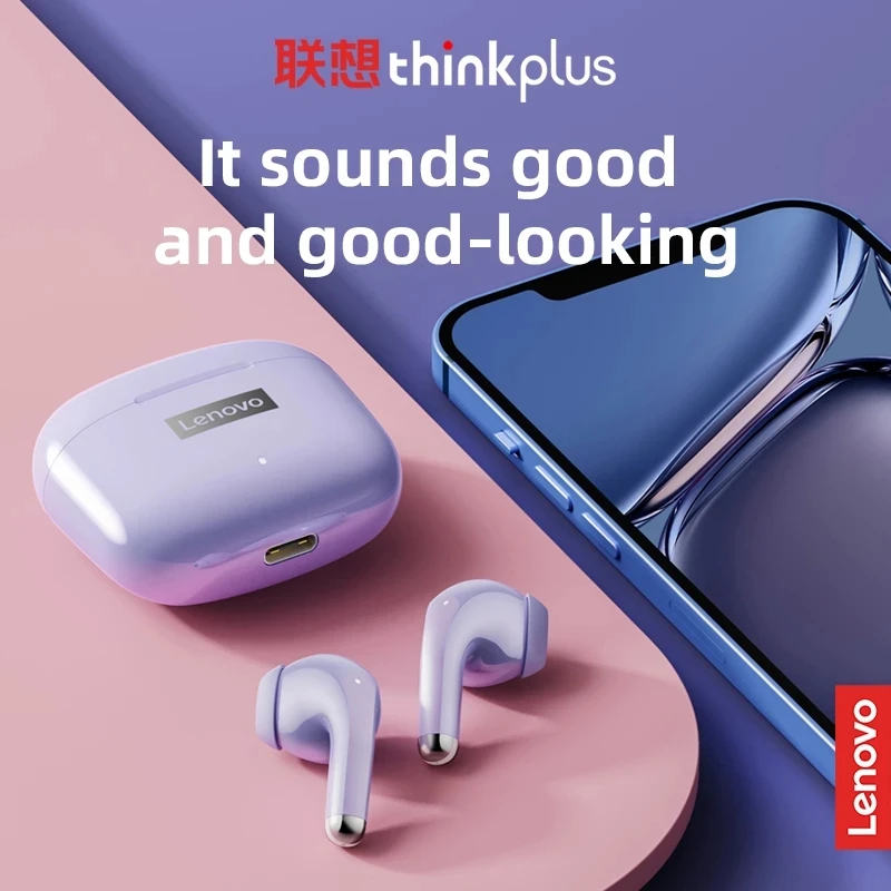 Oryginalne słuchawki Lenovo LP40 Pro TWS bezprzewodowe słuchawki Bluetooth 5.1 sportowe słuchawki z redukcją szumów sterowanie dotykowe 250mAH słuchawki