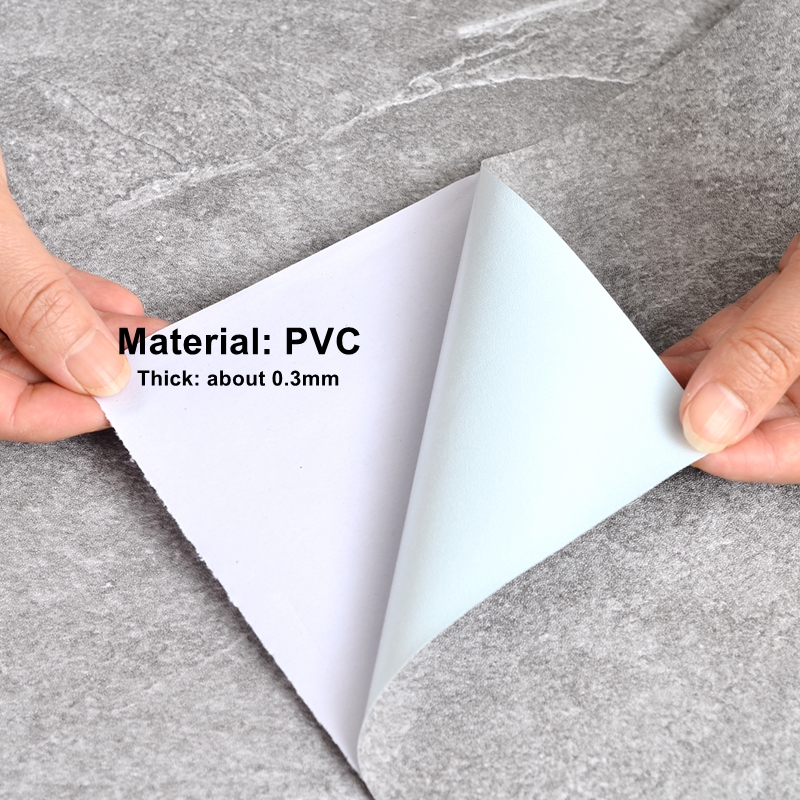 Pegatina de suelo de grano de madera de 40CM de espesor, pegatina de suelo de vinilo de PVC de cemento Industrial, pegatina de azulejo impermeable autoadhesiva, decoración del hogar