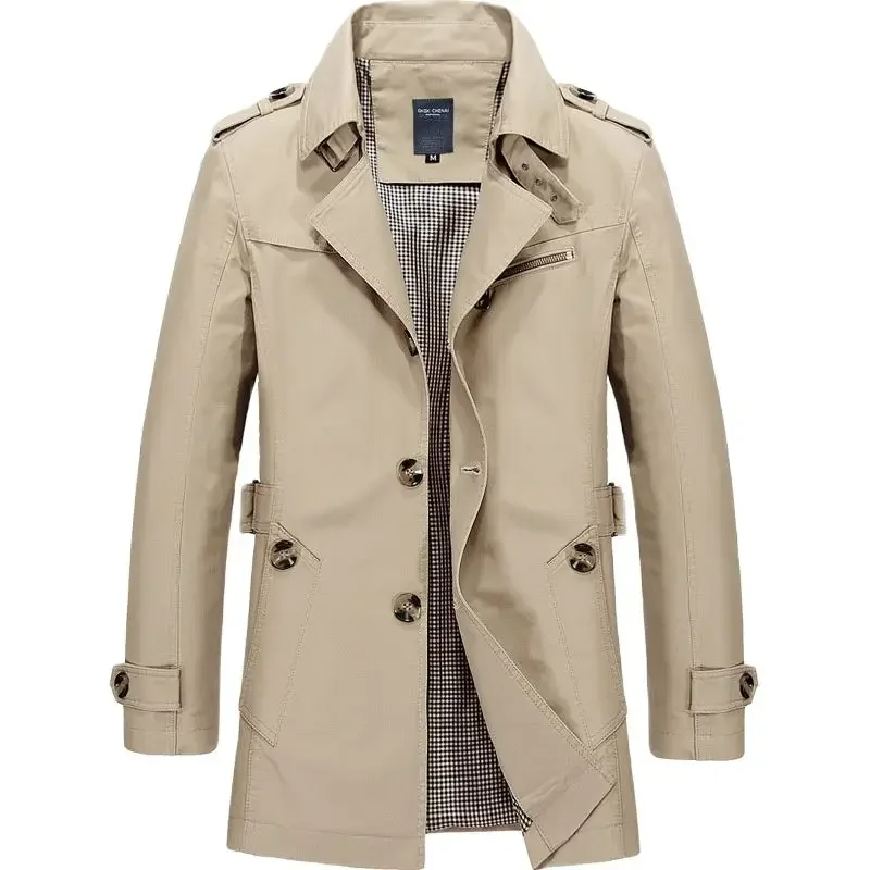 Herbst Herren Jacke Hochwertige Dünne Stil Mann Lange Business Casual Graben Mäntel Koreanische Mode Männlichen Windjacke Männer Kleidung