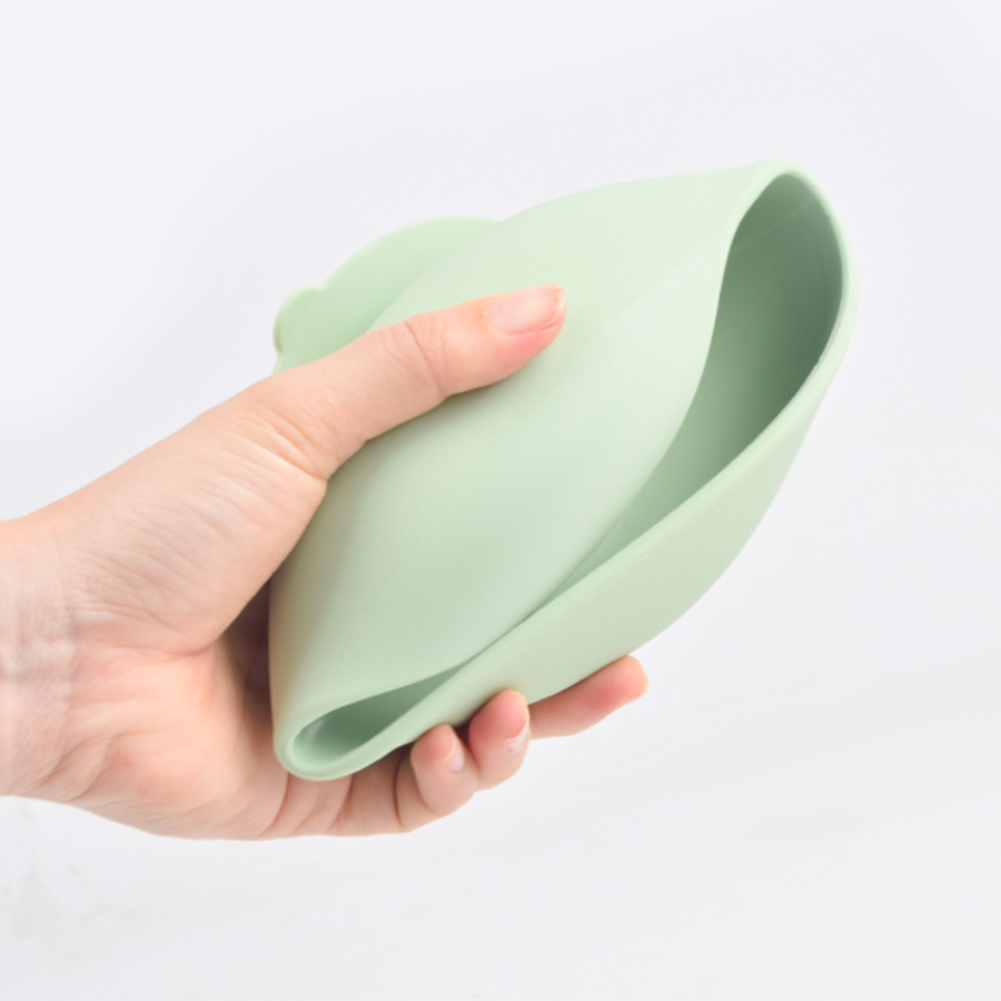Cuencos de silicona de grado alimenticio para bebés con succión, cuenco de comida de silicona para mantenerse, tazones para niños pequeños, tazón para mezclar mascarilla facial, 1 ud.