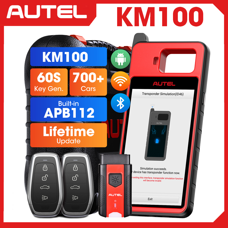 Autel KM100 Schlüsselprogrammierer V200 Universal-Schlüsselgenerator Kostenloses Update Lebenslang PK IM508 IM608 IMMO