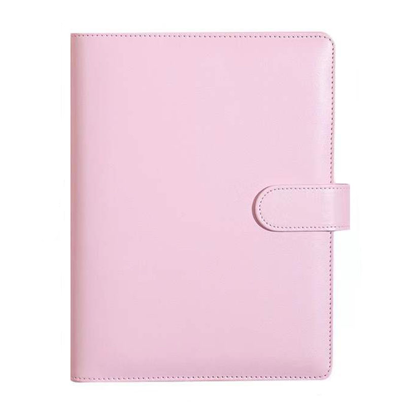 Carpeta de cuero PU tamaño A5, billetera económica, cubierta de cuaderno recargable de 6 anillas, carpeta de planificador Personal con cierre de hebilla magnética