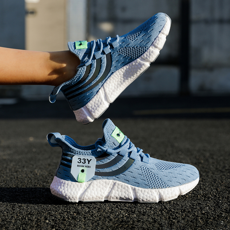Zapatos deportivos informales para mujer, zapatillas ligeras transpirables, zapatos planos antideslizantes para correr al aire libre, zapatos vulcanizados para mujer