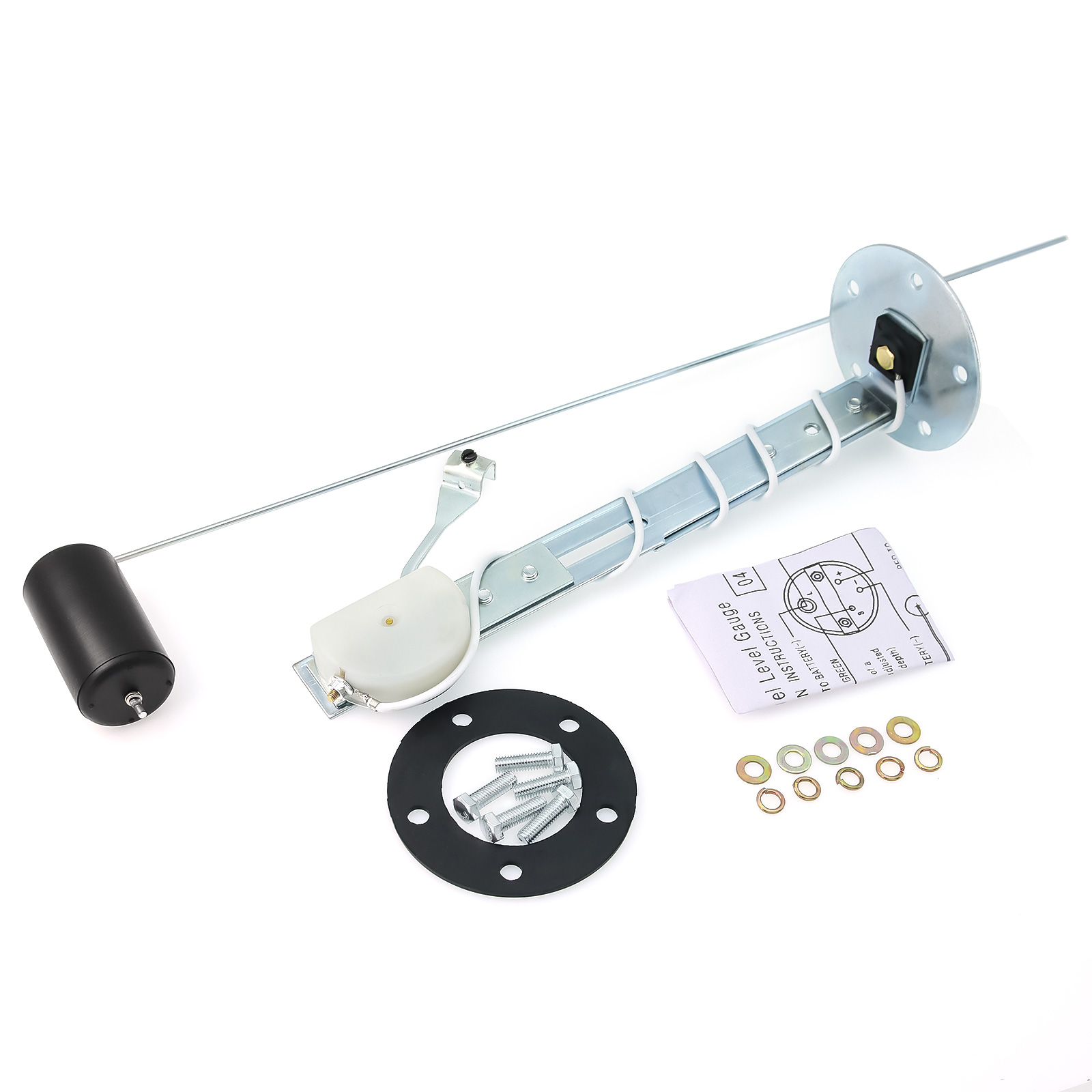 ユニバーサル 2 "52 ミリメートル燃料レベルゲージ自動車メーター燃料フロートセンサー 240-33 オーム白色 LED ライトポインター燃料ゲージガソリン 12V