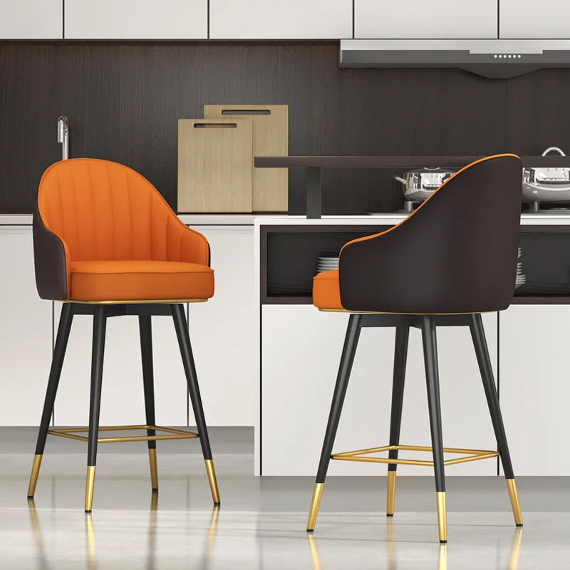 Nordic sala de estar restaurante cadeiras alta barra moderno e minimalista móveis para casa rotativa banqueta barra hotel giratória encosto poltrona