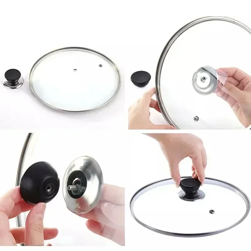Herramientas de cocina, manija de tapa de olla Universal reemplazable, tapa de olla antiescaldado, tapa de ollas, cabezal de accesorios de cocina, 6/1 Uds.