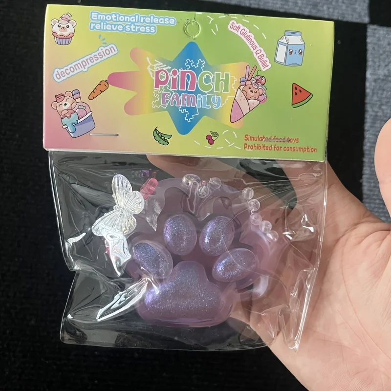 1 PC Squishy โปร่งใส Cat Claws บีบของเล่นเด็กผู้ใหญ่ Soft Pinch POP Fidget ของเล่นผีเสื้อลูกปัดฮาโลวีนคริสต์มาส