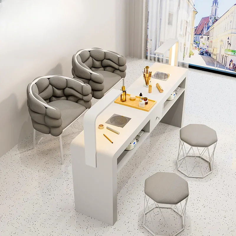 Mesa para manicura, muebles De salón, diseño De uñas De belleza, respaldo De esquina estético profesional, Mesas De Manicura Tech Desk